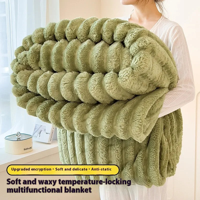 Faux Rabbit Fur Throw Blanket – Soft & Luxurious