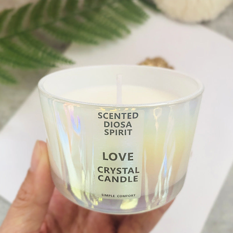 Crystal Flower Soy Wax Candle Gift Set – Elegant Home Decor