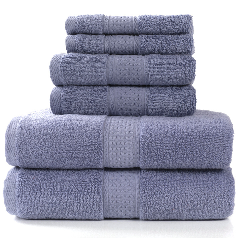 6-Piece Cotton Bath Towel Set – Soft & Absorbent