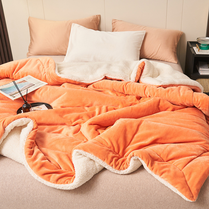 Double-Layer Lamb Fleece Blanket