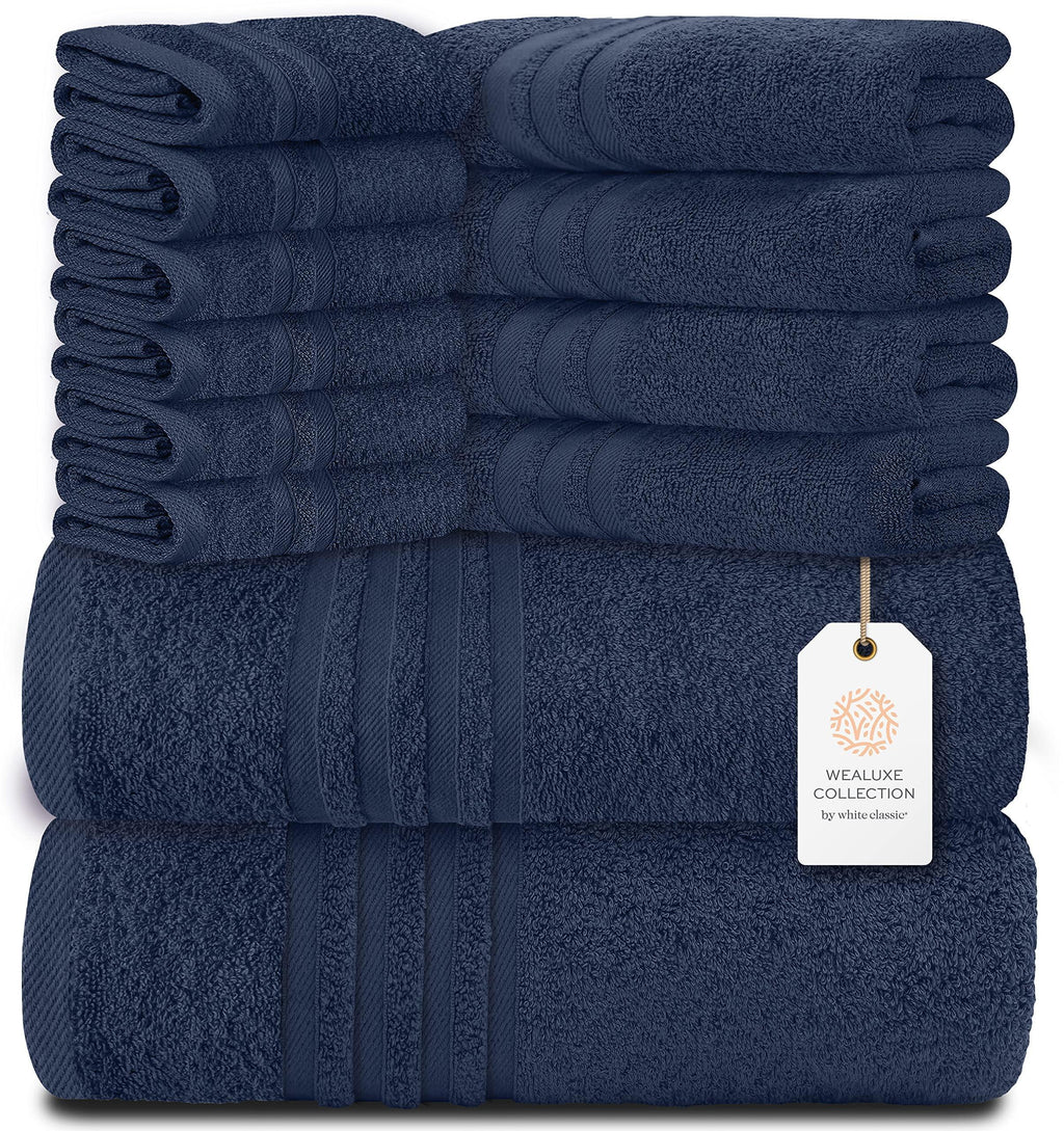 12-Piece Cotton Bath Towel Set – Wealuxe Collection