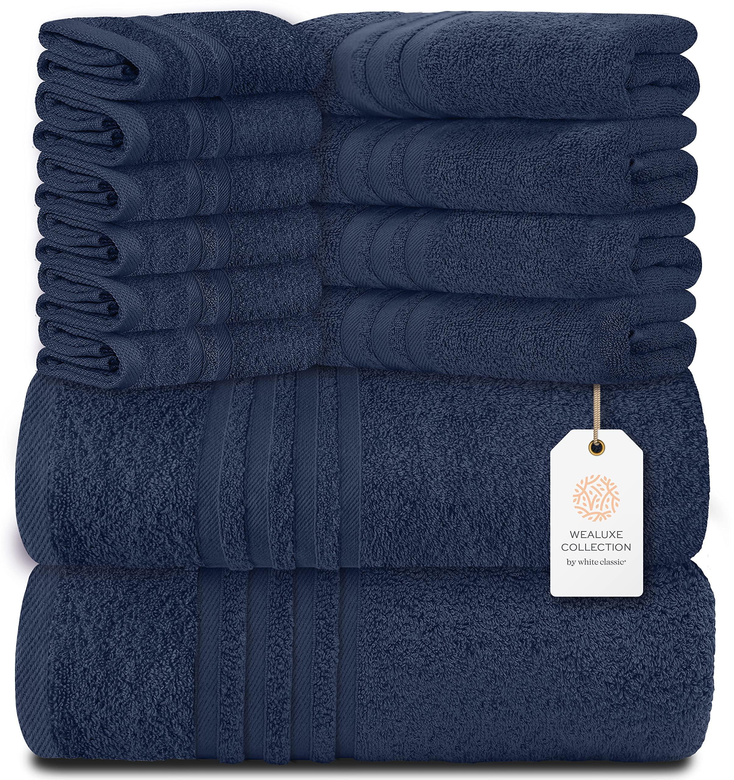 12-Piece Cotton Bath Towel Set – Wealuxe Collection