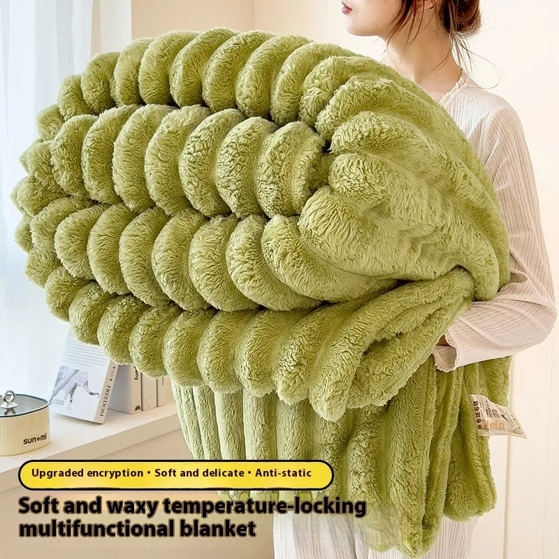 Faux Rabbit Fur Throw Blanket – Soft & Luxurious
