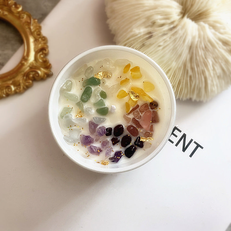 Crystal Flower Soy Wax Candle Gift Set – Elegant Home Decor