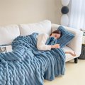 Cozy Ribbed Knit Throw Blanket – Soft & Stylish