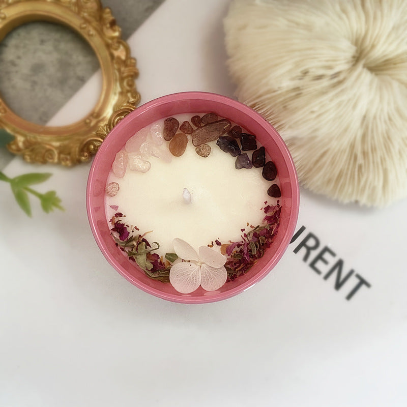 Crystal Flower Soy Wax Candle Gift Set – Elegant Home Decor