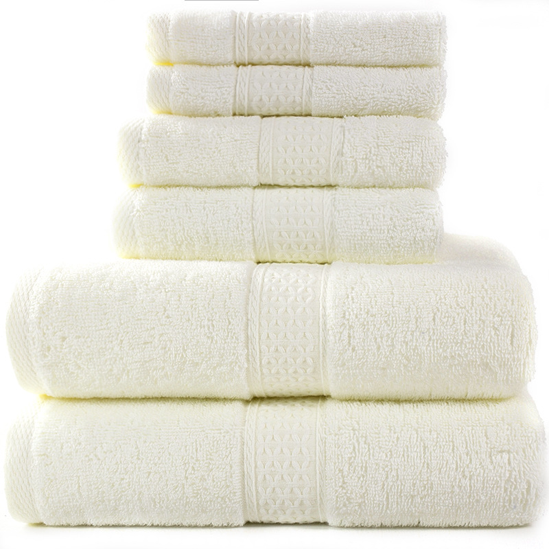 6-Piece Cotton Bath Towel Set – Soft & Absorbent