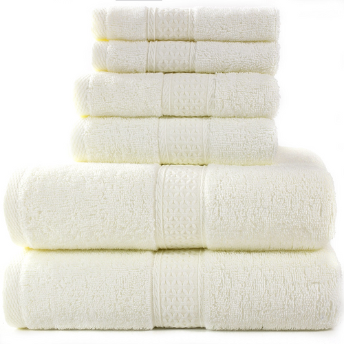 6-Piece Cotton Bath Towel Set – Soft & Absorbent