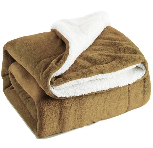 Sherpa Lamb Fleece Throw Blanket – Ultra Soft & Cozy