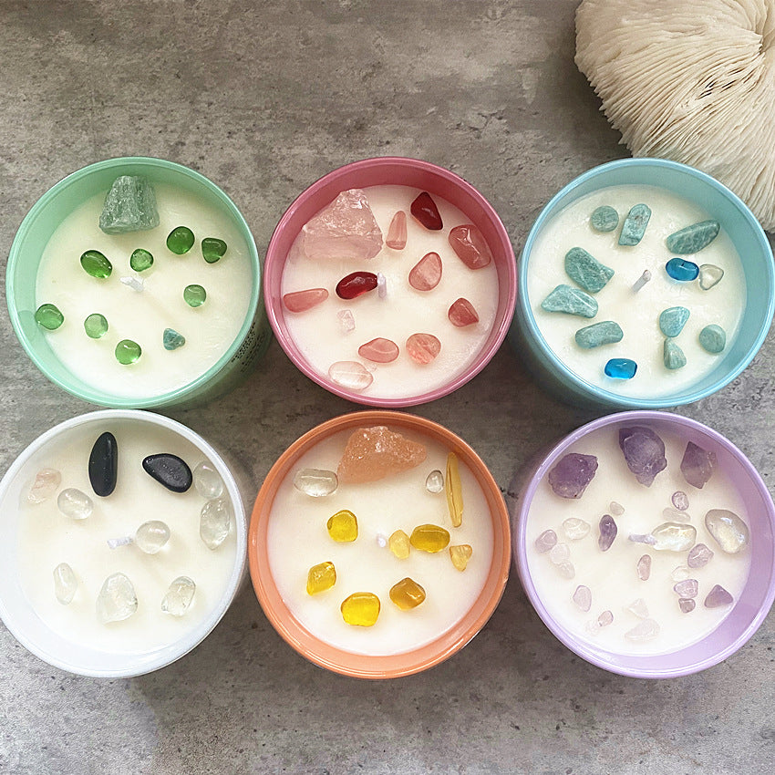 Crystal Flower Soy Wax Candle Gift Set – Elegant Home Decor