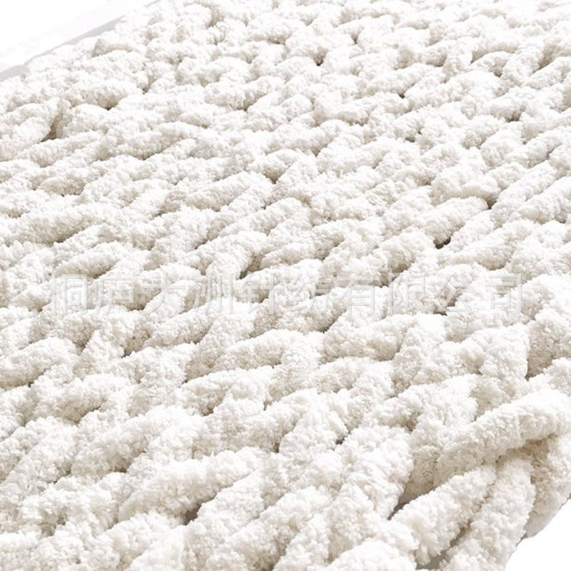 Chunky Knit Weighted Wool Blanket – Boho Home Decor