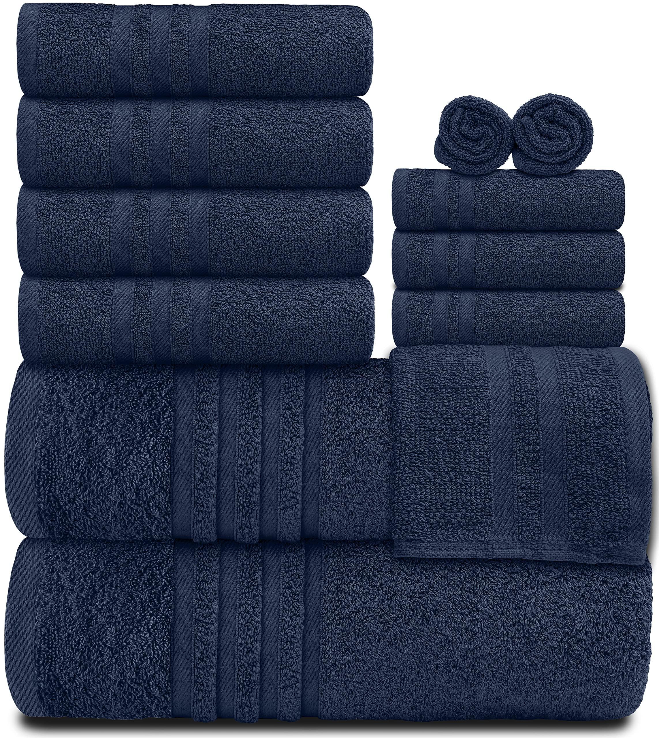12-Piece Cotton Bath Towel Set – Wealuxe Collection