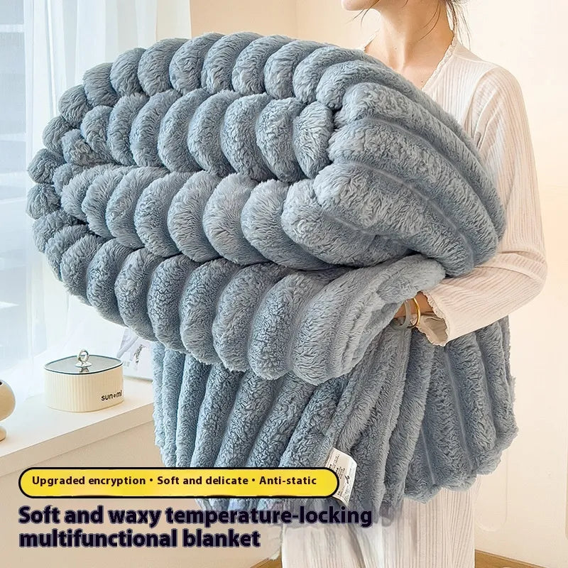 Faux Rabbit Fur Throw Blanket – Soft & Luxurious