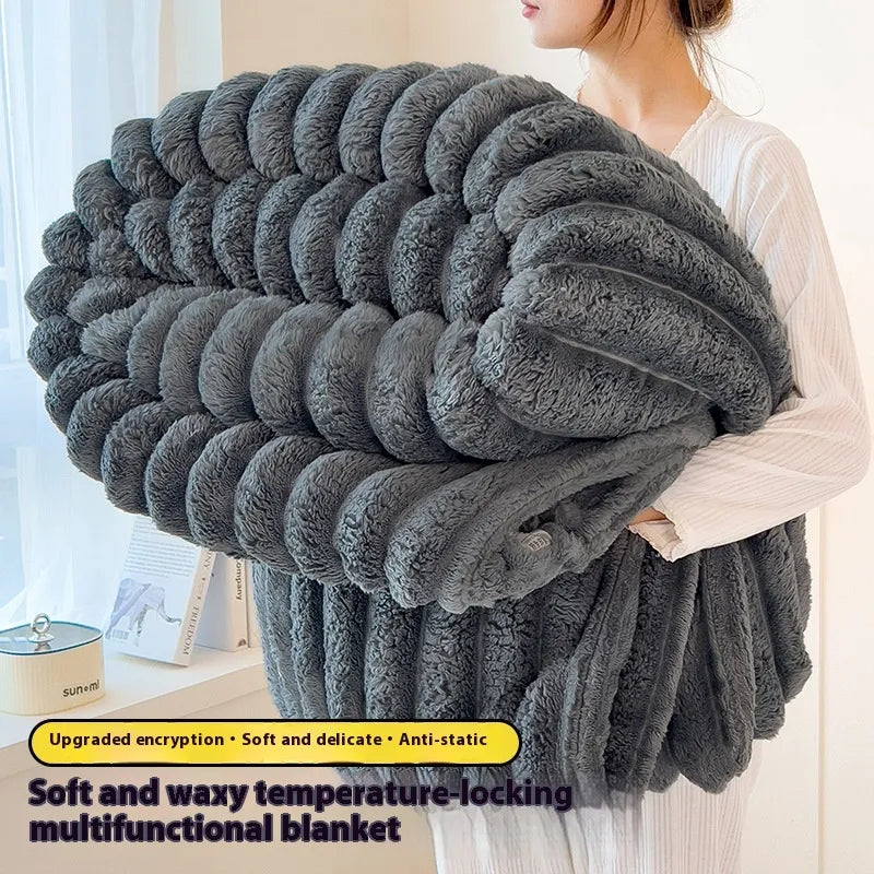 Faux Rabbit Fur Throw Blanket – Soft & Luxurious