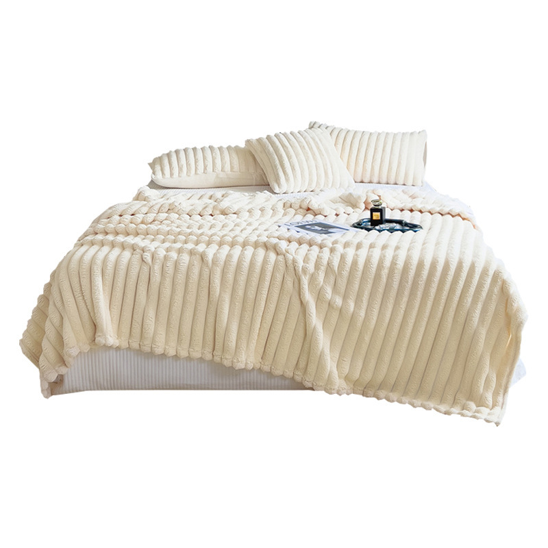 Cozy Ribbed Knit Throw Blanket – Soft & Stylish