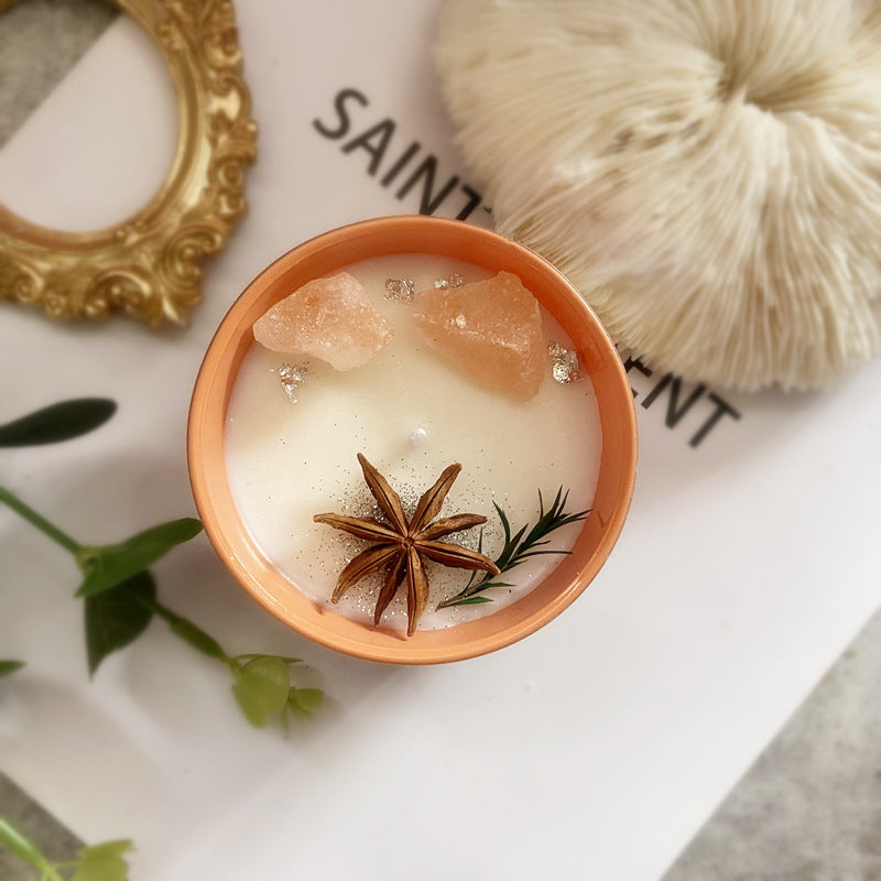 Crystal Flower Soy Wax Candle Gift Set – Elegant Home Decor
