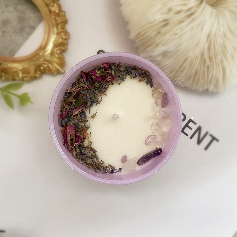 Crystal Flower Soy Wax Candle Gift Set – Elegant Home Decor